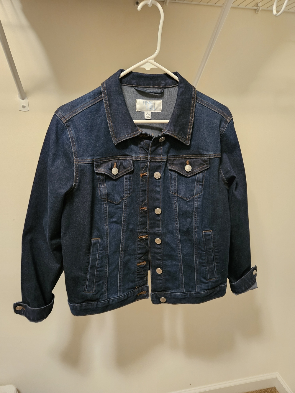 Time and Tru Dark Blue Denim Jean Jacket